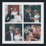 Photo et texte du Mariage de collage Carré personn<br><div class="desc">Créez votre propre peinture murale en toile avec vos propres photos mariage,  anniversaire,  fiançailles et événements spéciaux.</div>