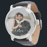 Photo et texte personnalisés<br><div class="desc">Faites une montre photo personnalisée de votre garde-temps de Ricaso - ajoutez vos propres photos et texte - cadeaux photo</div>