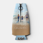 Photo et texte personnalisés Glacière de bouteille (Dos)