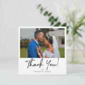 Photo et typographie instantanée Carte de remercie (Debout devant)