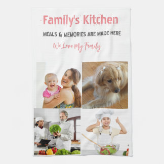 Photo et typographie moderne Serviettes de cuisine