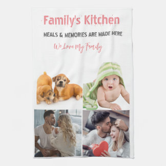 Photo et typographie moderne Serviettes de cuisine