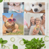 Photo et typographie moderne Serviettes de cuisine (Plié)