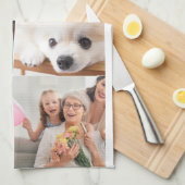 Photo et typographie moderne Serviettes de cuisine (Quart Plié)