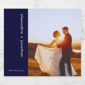 Photo Étiquette de vin scintillant pour anniversai (Étiquettes simples)