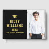 Photo étudiante bouchon de diplôme noir réel (Recto)