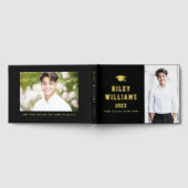 Photo étudiante bouchon de diplôme noir réel (Complet)