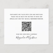 Photo Eucalyptus Mariage QR Carte de remerciements (Dos)