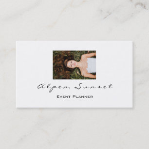 Photo Event Planner Black White Eenvoudig Visitekaartje