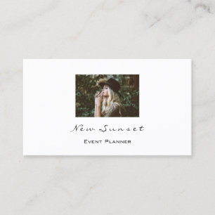 Photo Event Planner Wedding White Eenvoudig Visitekaartje