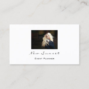 Photo Event Planner Wedding White Eenvoudig Visitekaartje