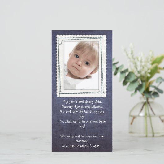 photo faire-part d'adoption (Debout devant)