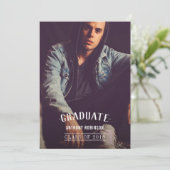 Photo Faire-part de diplôme masculin (Debout devant)