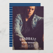 Photo Faire-part de diplôme masculin (Devant / Derrière)