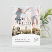 Photo Faire-part de mariage classique blanc modern (Debout devant)