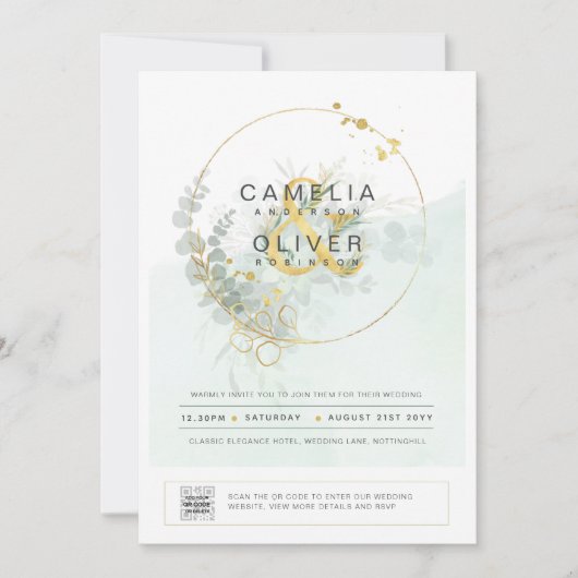 PHOTO Faire-part de mariage QR CODE (Devant)