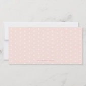 PHOTO FAIRE-PART DE NAISSANCE bébé doux rose pâle (Dos)