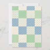 Photo Faire-part de naissance bleu et vert (Dos)