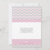 PHOTO FAIRE-PART DE NAISSANCE : chevron doux rose  (Dos)