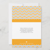 PHOTO FAIRE-PART DE NAISSANCE : chevron orange dou (Dos)