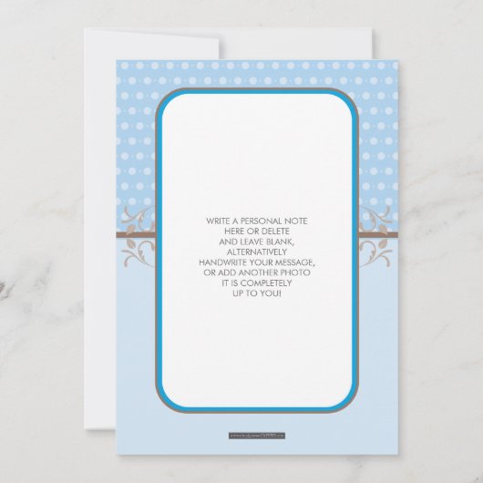 PHOTO FAIRE-PART DE NAISSANCE douceur poka point b (Dos)