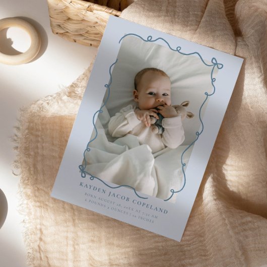 Photo Faire-part de naissance du cadre de vaches d