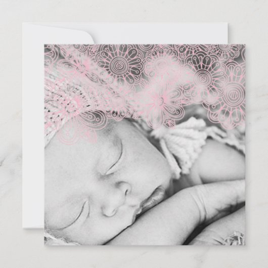 Photo faire-part de naissance - fille (Devant)