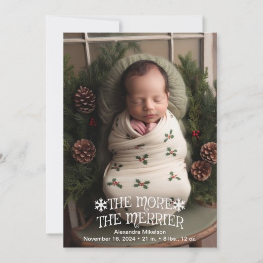 Photo Faire-part de naissance Noël (Devant)