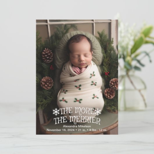 Photo Faire-part de naissance Noël (Debout devant)