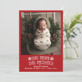 Photo Faire-part de naissance Noël (Debout devant)