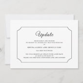 Photo | Faire-part de report de mise à jour mariag (Devant)