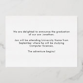 Photo Faire-part Gold Foil 2022 Blanc Noir (Verso)