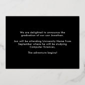 Photo Faire-part Gold Foil 2025 Rouge Noir (Verso)