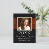 Photo Faire-part noir rouge blanc (Debout devant)