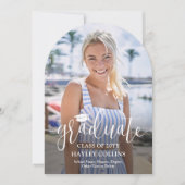 Photo & Faire-part tendance de graduation de scrip (Devant)