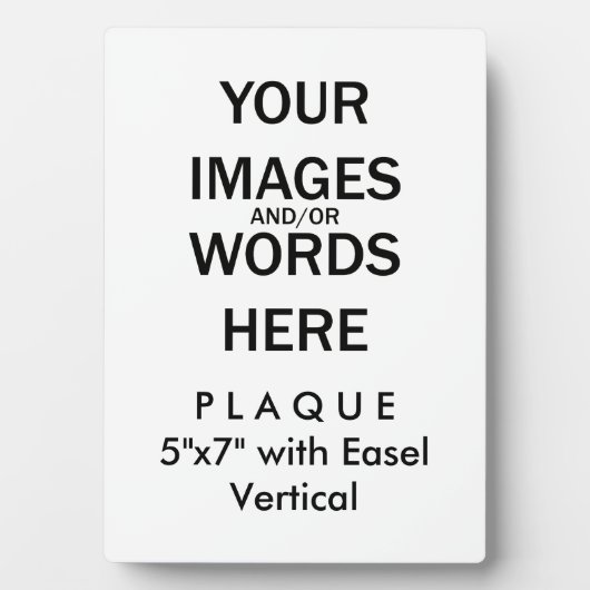 Photo Faites-le vous-même - Plaque 5x7 avec Easel (Devant)