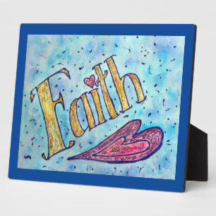 Photo Faith Inspirational Word Peinture Poème Plaque
