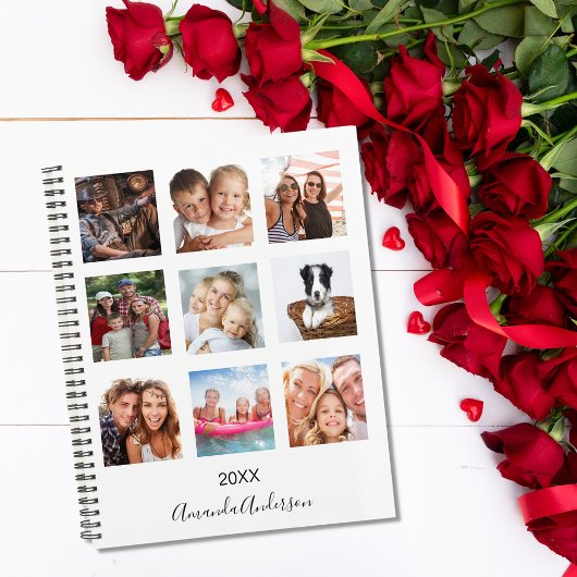 Photo famille de collage monogramme blanc 2025
