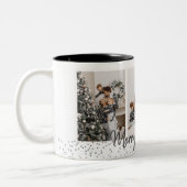 Photo famille Noël Argent confetti mug (Gauche)