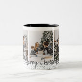 Photo famille Noël Argent confetti mug (Centre)
