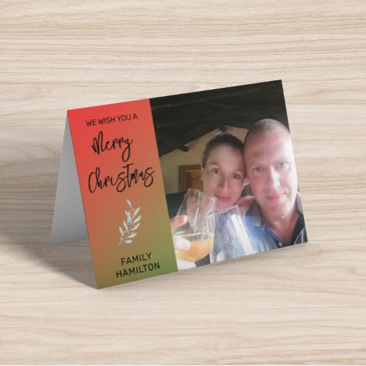 Photo Famille Noël Carte pliée