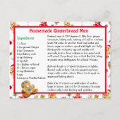 Photo famille + Recette Carte de Noël (Dos)