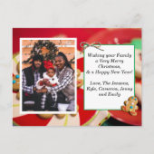 Photo famille + Recette Carte de Noël (Devant)