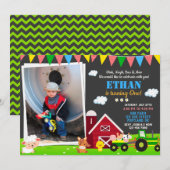 Photo Farm invitation anniversaire Barnyard annive (Devant / Derrière)