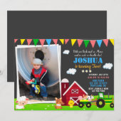 Photo Farm invitation anniversaire Barnyard annive (Devant / Derrière)