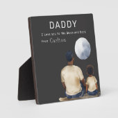 Photo Father Son Moon Message Plaque (Recto)