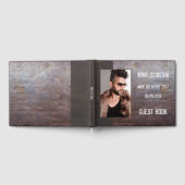 Photo Faux Leather Metal Livre d'Invité (Complet)