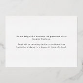 Photo Félicats Grad 2022 Faire-part Gold Foil (Verso)