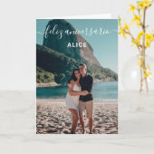 Photo Feliz Aniversario Carte d'anniversaire (Fleur jaune)