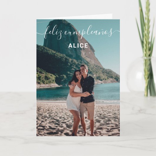 Photo Feliz Cumpleanos Carte Anniversaire (Devant)